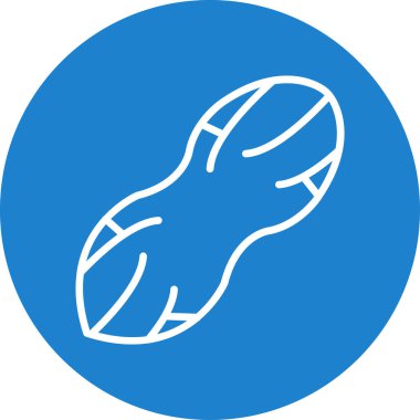 Peanut web simgesi, vektör illüstrasyonu