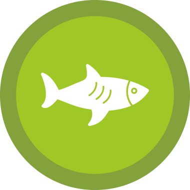 balık simgesi, vektör illüstrasyonu basit tasarım