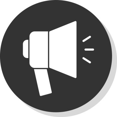 megafon simgesi, basit tasarım vektör çizimi