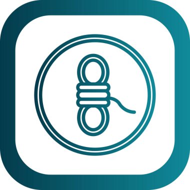 İp düz simgesinin vektör illüstrasyonu