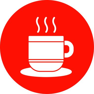 sıcak kahve simgesi, vektör illüstrasyonu