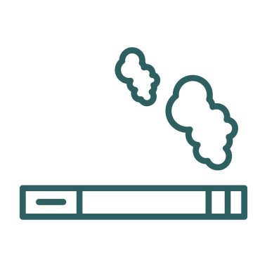 sigara içen düz vektör simgesi tasarımı