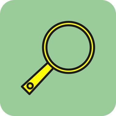 Basit düz arama simgesi vektör illüstrasyonu