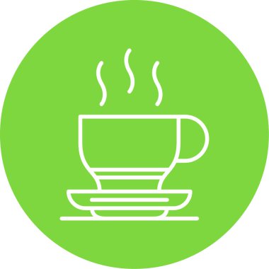 sıcak kahve simgesi, vektör illüstrasyonu