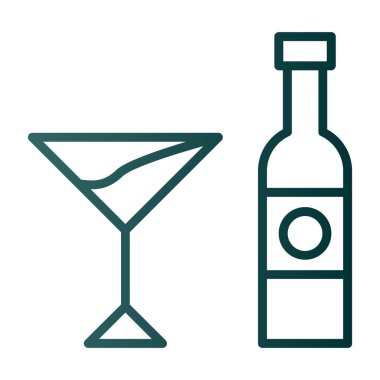 içki ikonu vektör illüstrasyonu