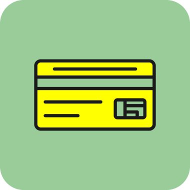 Kredi kartı simgesi, vektör illüstrasyonu