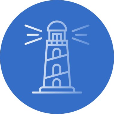 deniz feneri web simgesi, vektör illüstrasyonu 