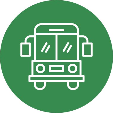 Okul servisi simgesi, vektör illüstrasyonu basit tasarım