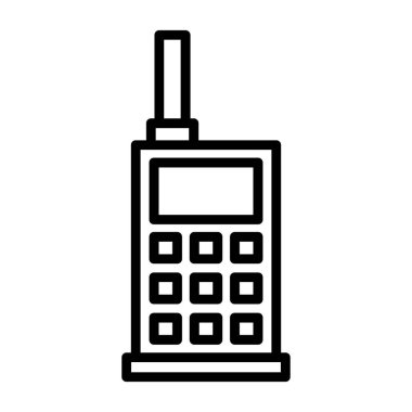 Telsiz telsizi. Web simgesi basit illüstrasyon