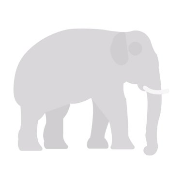 Fil simgesi, vektör illüstrasyonu basit tasarım