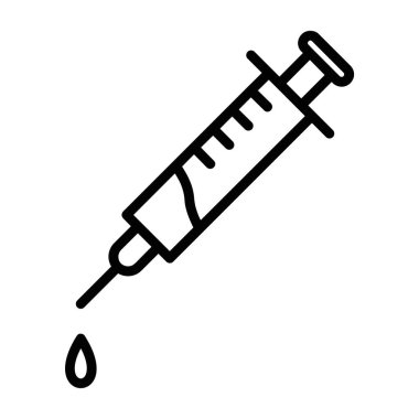 Şırınga. Web simgesi basit illüstrasyon                