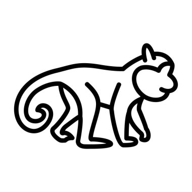 Maymun. Web simgesi basit illüstrasyon