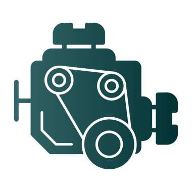 motor simgesi, vektör illüstrasyonu basit tasarım