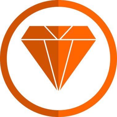 Elmas düz simge, vektör illüstrasyon tasarımı