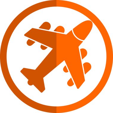 uçak ikonu vektör illüstrasyonu 