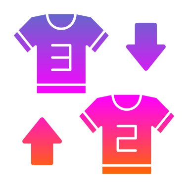 Bir t-shirt simgesinin vektör illüstrasyonu.