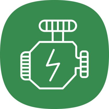 motor simgesi, vektör illüstrasyonu basit tasarım