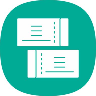 Biletler simge vektör illüstrasyonu