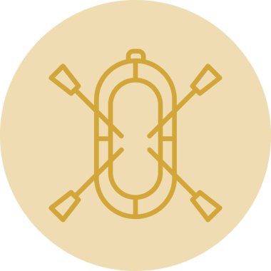 Rafting simgesinin vektör illüstrasyonu 
