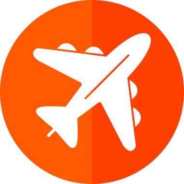 Uçak. Web simgesi basit tasarım                          