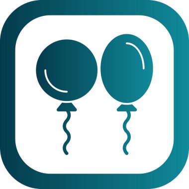Balon simgesinin vektör illüstrasyonu 