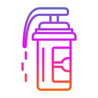 Pepper spray icon, vector illustration