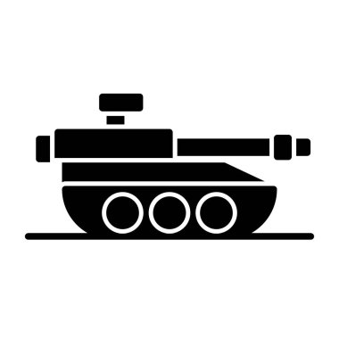 Tank simgesi, vektör illüstrasyonu basit tasarım