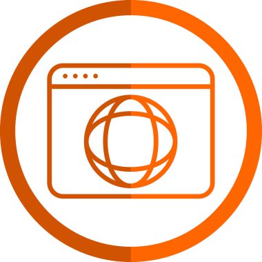 Web tarayıcı simgesi, vektör illüstrasyonu basit tasarım