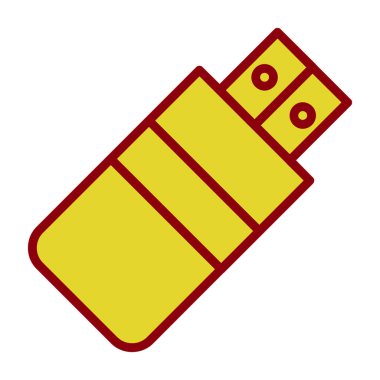 Usb satır simgesi. Tasarım için web şarkısı.