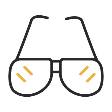 Gözlük. Web simgesi basit illüstrasyon 