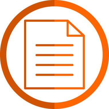 Belge. Web simgesi basit illüstrasyon 