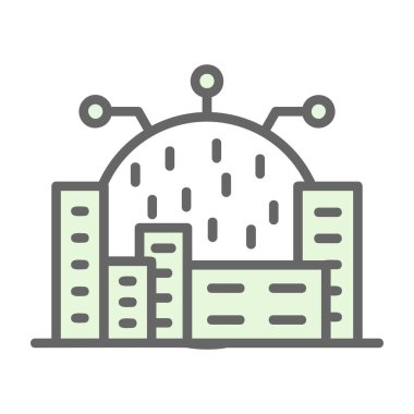 Modern mimari simgesinin vektör illüstrasyonu