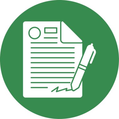 Dosya belgesi simgesi, Sözleşme, vektör illüstrasyonu