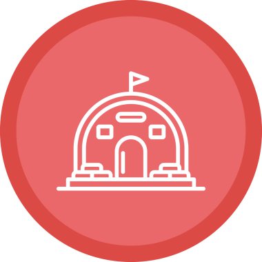 Otelde. Web simgesi basit illüstrasyon