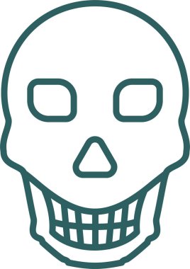 kafatası simgesi, basit vektör çizim