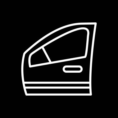 Araba kapısı. Web simgesi basit illüstrasyon