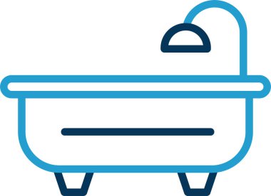 Banyo. Web simgesi basit illüstrasyon