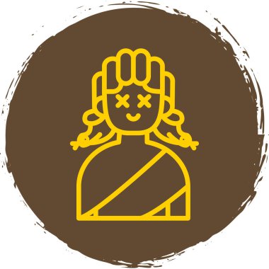 Buda simgesi, vektör illüstrasyonu