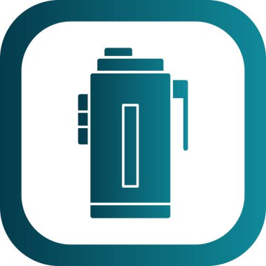 Su şişesi simgesi, vektör illüstrasyonu basit tasarım