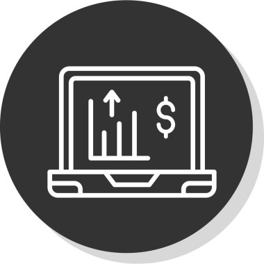 dizüstü bilgisayar simgesi, vektör illüstrasyonu basit tasarım