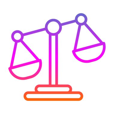 Adalet Ölçekleri simgesi web basit illüstrasyon