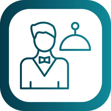 Garson. Web simgesi basit illüstrasyon 