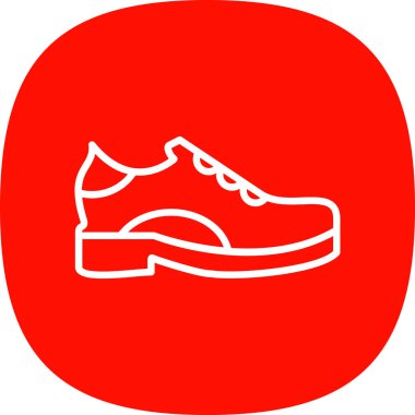 Ayakkabı. Web simgesi basit illüstrasyon 