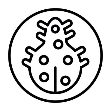 covid - 19 virüs, virüs, çizgi simgesi, vektör illüstrasyonu