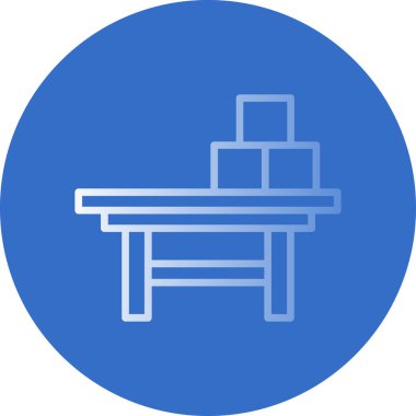 Mobilya. Web simgesi basit illüstrasyon