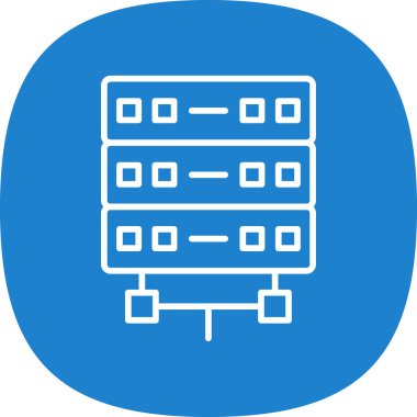 sunucu simgesi, vektör illüstrasyonu basit tasarım