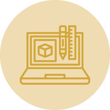 Bilgisayar. Web simgesi basit illüstrasyon