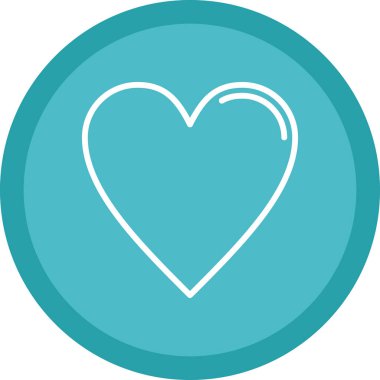 Kalp simgesi, vektör illüstrasyonu basit tasarım