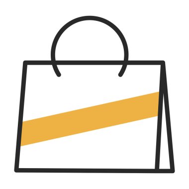 Alışveriş poşeti simgesi, vektör illüstrasyonu