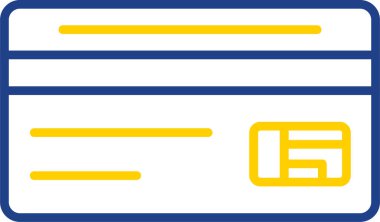 Kredi kartı simgesi, vektör illüstrasyonu